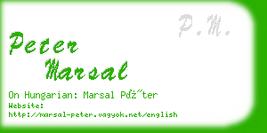 peter marsal business card